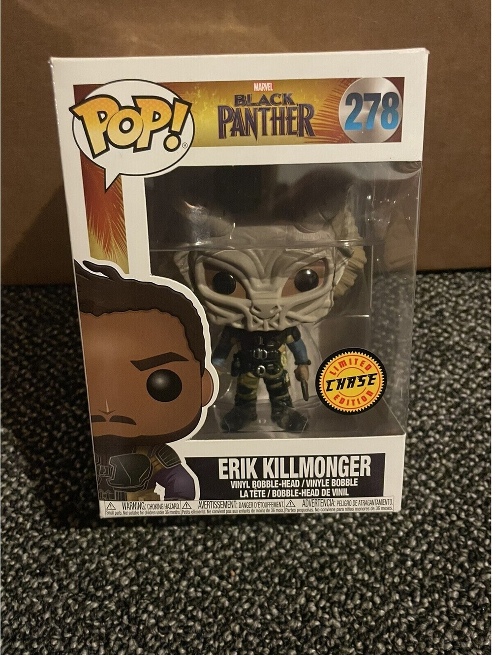 Funko POP #278 Erik Killmonger (Masked) Chase Edition Marvel Black Panther